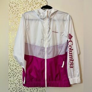 Columbia Windbreaker Sandy Sail Jacket Zipper Pockets Travel Packable size S